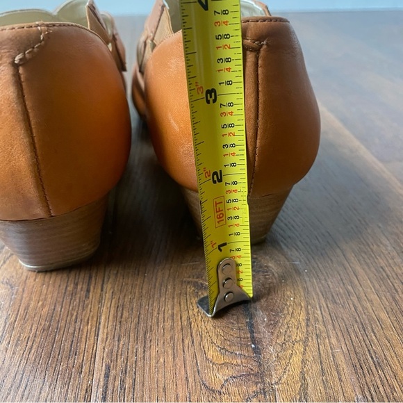 Rangoni Almafi Women’s Cognac Tan Leather Strappy Wedge Sandals SZ 9 - Picture 9 of 14